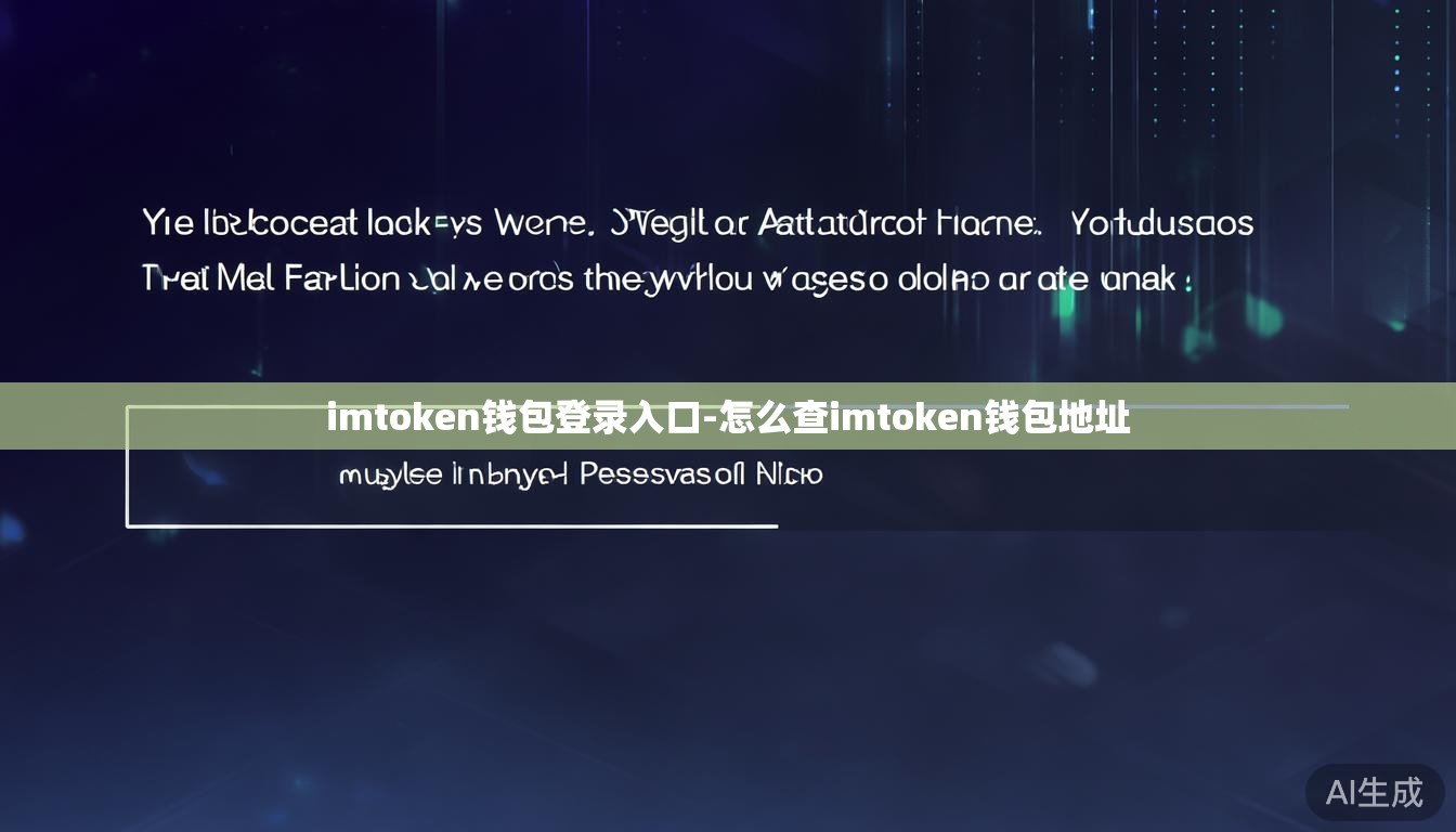 imtoken钱包登录入口-怎么查imtoken钱包地址