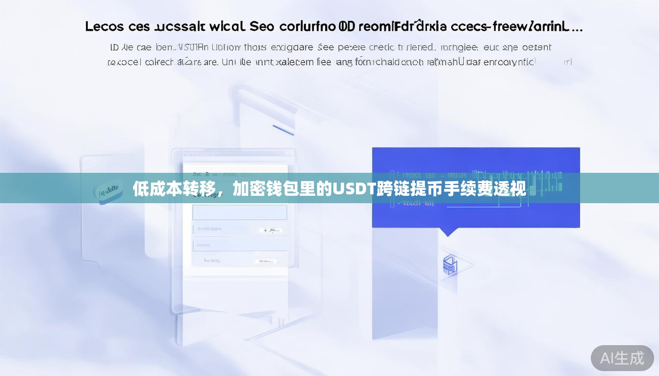 低成本转移，加密钱包里的USDT跨链提币手续费透视